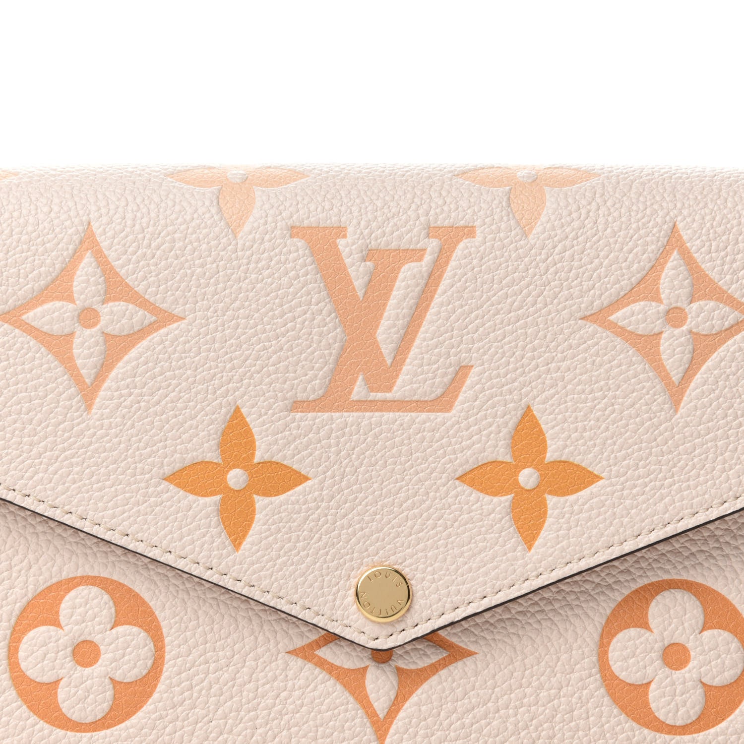 Louis Vuitton Empreinte Monogram Giant By The Pool Felicie Pochette Chain Wallet Cream Saffron 10 of 11