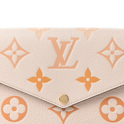 Louis Vuitton Empreinte Monogram Giant By The Pool Felicie Pochette Chain Wallet Cream Saffron 10 of 11