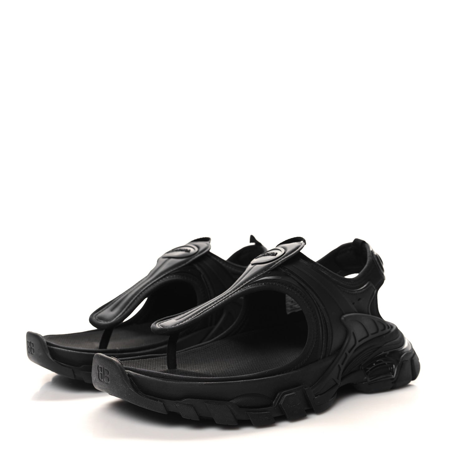Neoprene Rubber Thong Sandals 37 Black