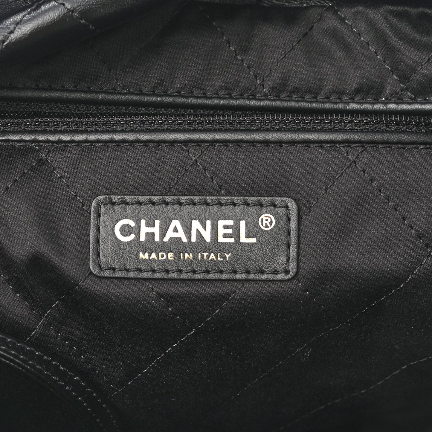Calfskin Quilted Small Chanel 22 Black
