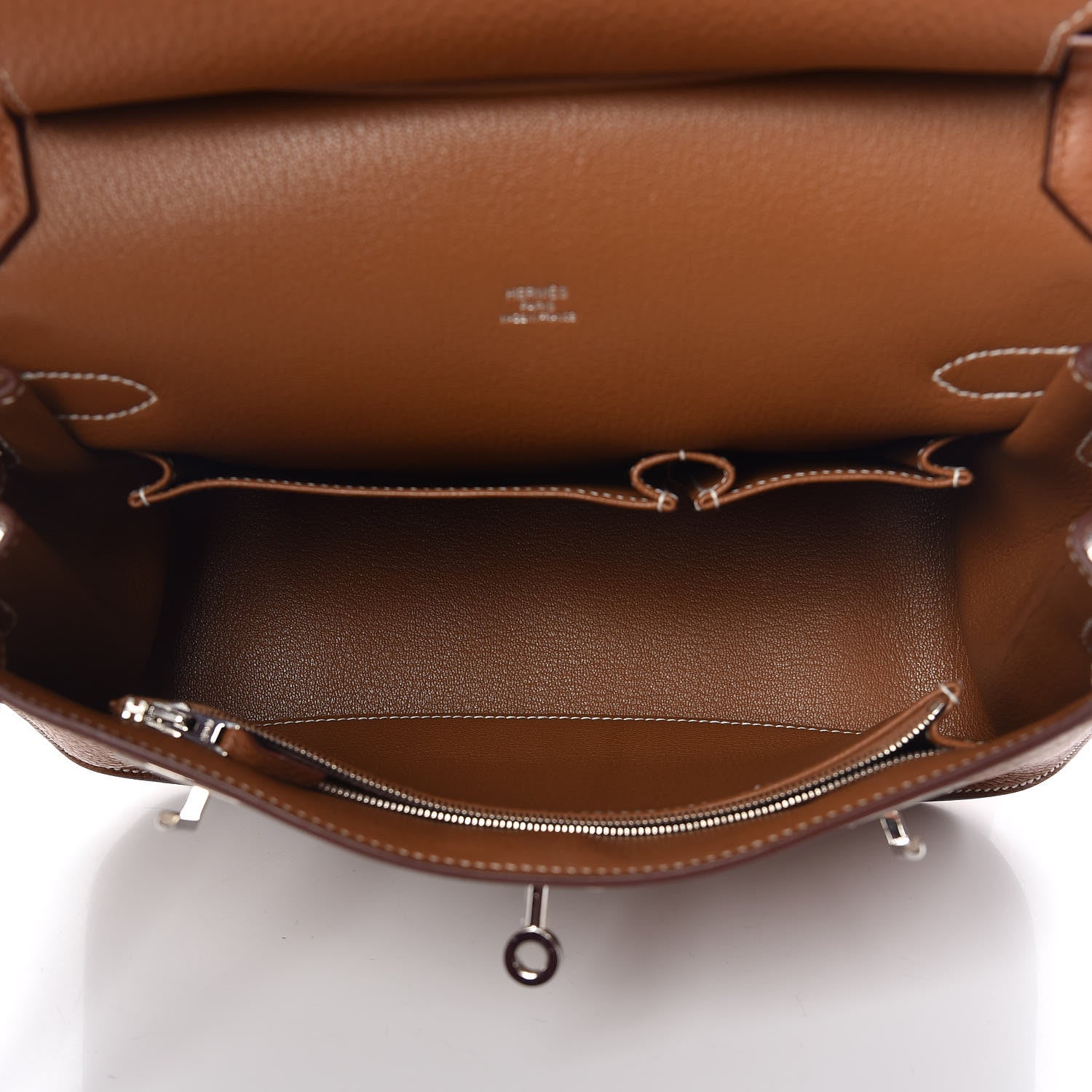 Hermes Taurillon Clemence Jypsiere 28 Gold 5 of 11