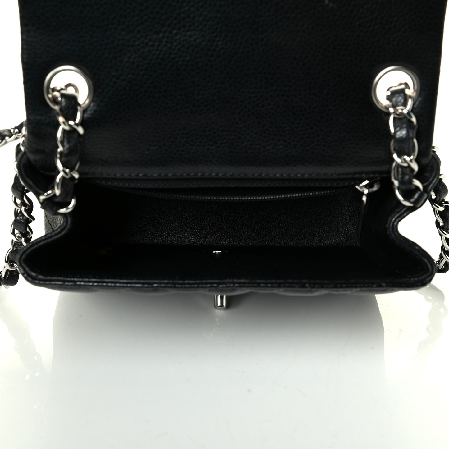 Caviar Quilted Mini Square Flap Black