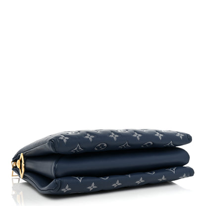 Louis Vuitton Lambskin Embossed Monogram Coussin PM Denim Blue 4 of 12
