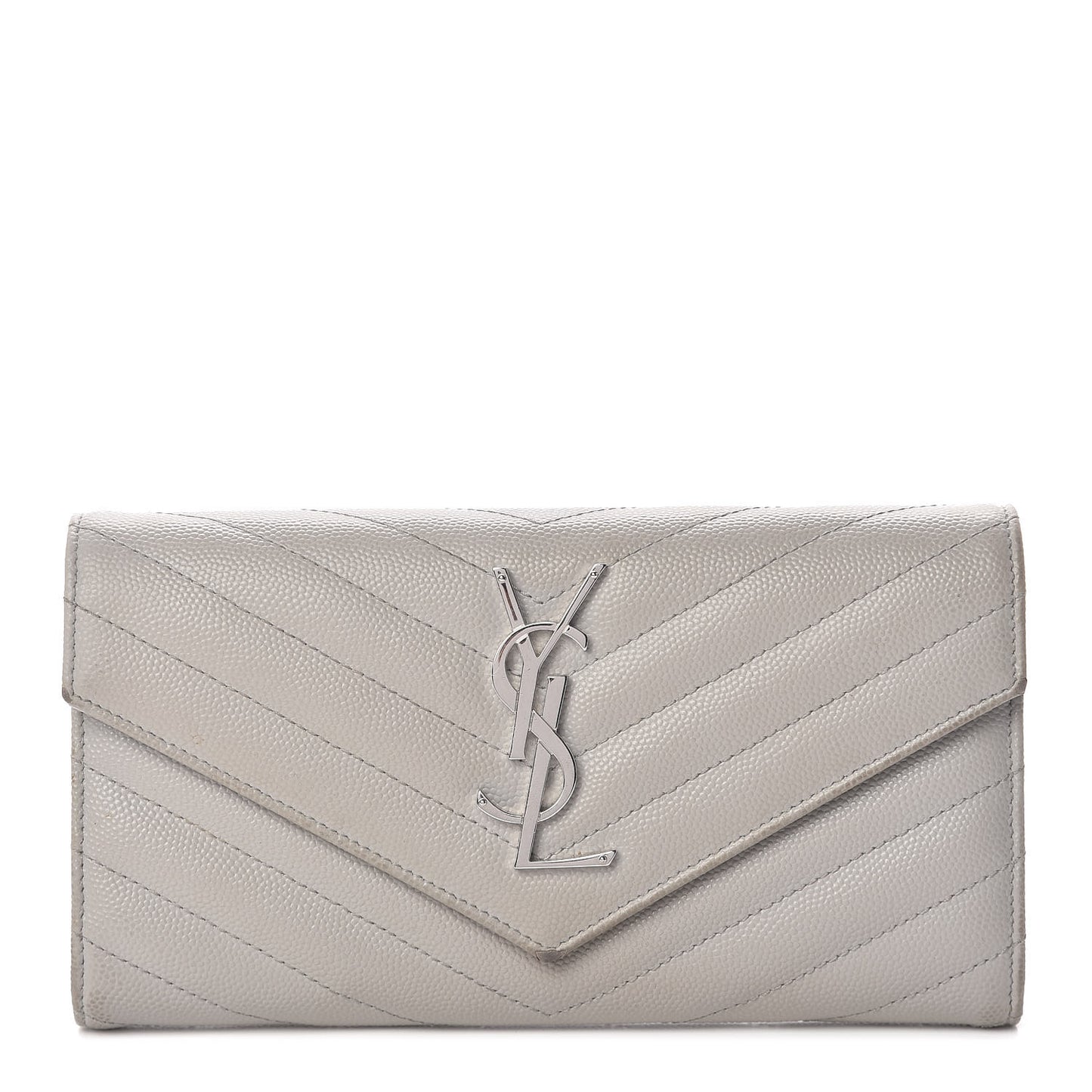 Grain De Poudre Matelasse Chevron Monogram Flap Wallet Souris