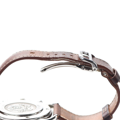 Hermes Stainless Steel Barenia 43mm Arceau Automatic Watch Fauve 5 of 7