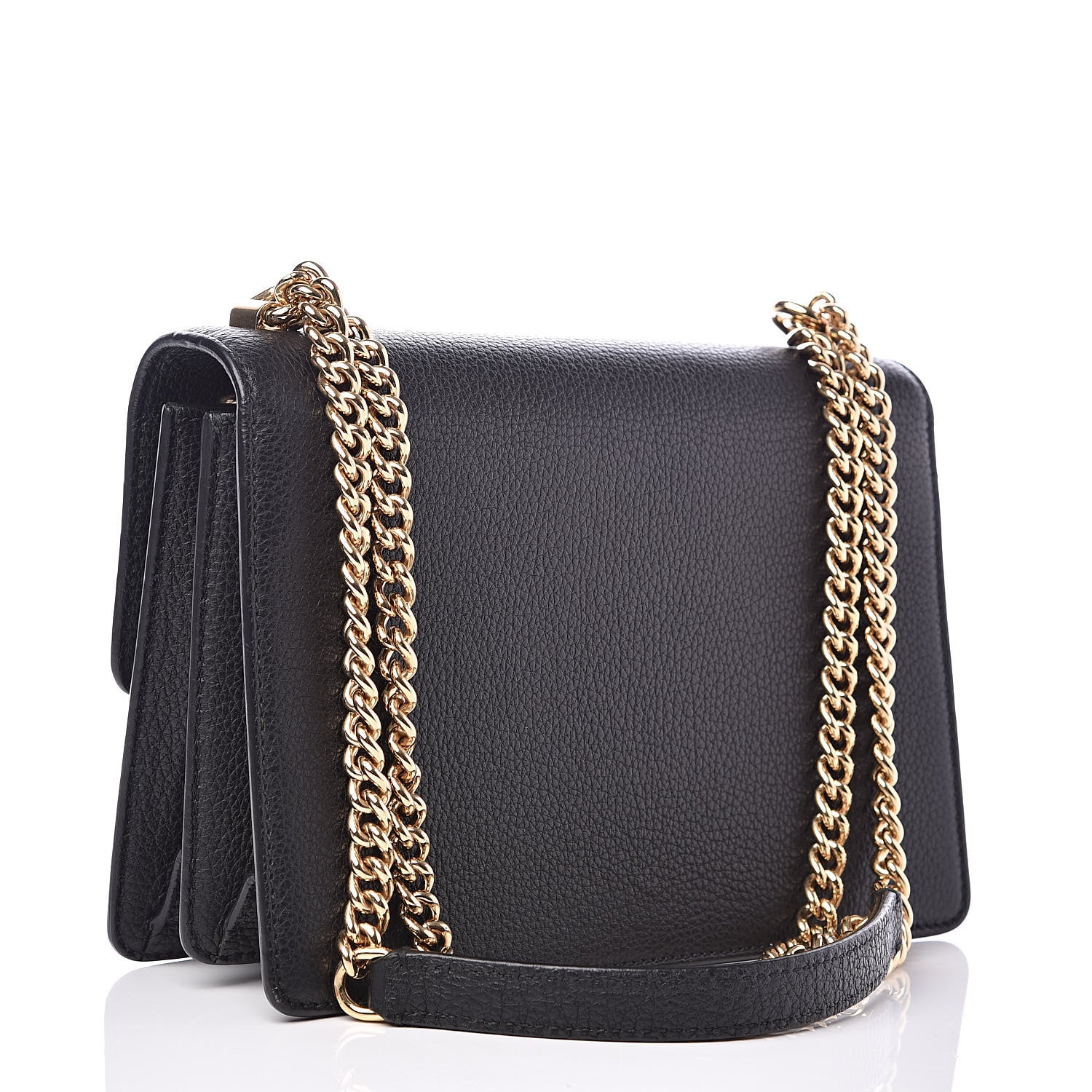 Dolce & Gabbana Grained Calfskin Rosalia Shoulder Bag Black 3 of 9