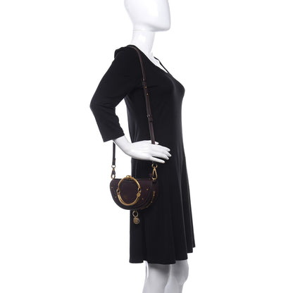 Chloe Calfskin Small Nile Bracelet Minaudiere Bag Carbon Brown 2 of 9