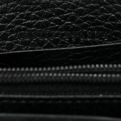 Gucci Dollar Calfskin GG Marmont Zip Around Wallet Black 8 of 8