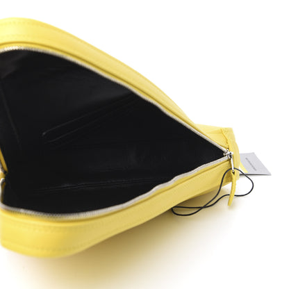 Balenciaga Shiny Day Calfskin Logo M Triangle Pouch Jaune Black 5 of 8