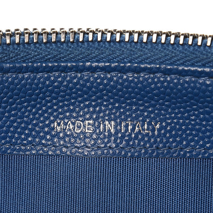 Chanel Caviar Quilted Small Boy Clutch With Chain Blue 7 of 14