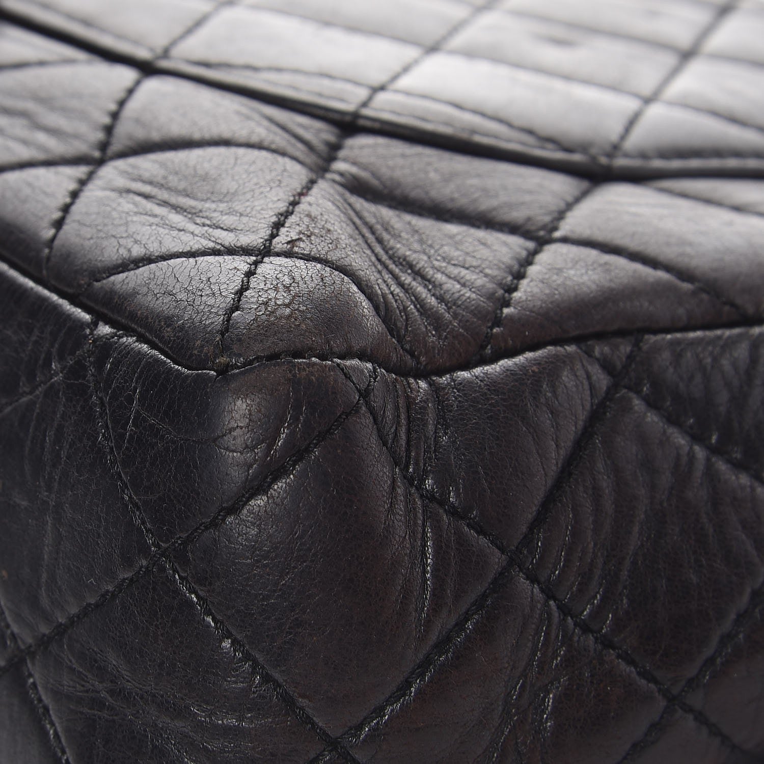 Chanel Lambskin Quilted Bekko Jumbo Single Flap Black 20 of 30