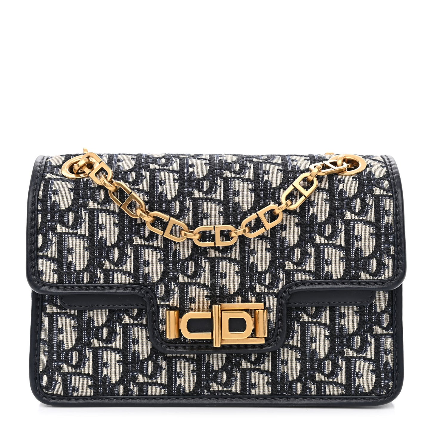Oblique CD Lock Chain Flap Blue