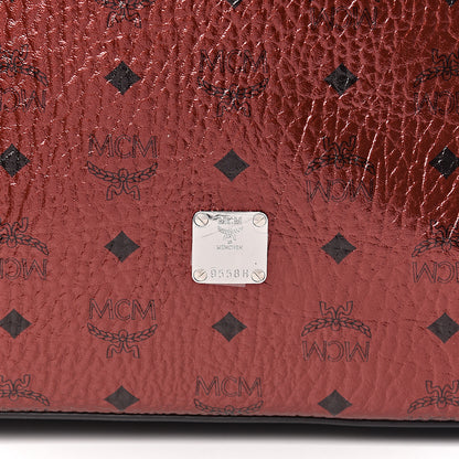 MCM Metallic Visetos Shopper Tote Scooter Red 10 of 10