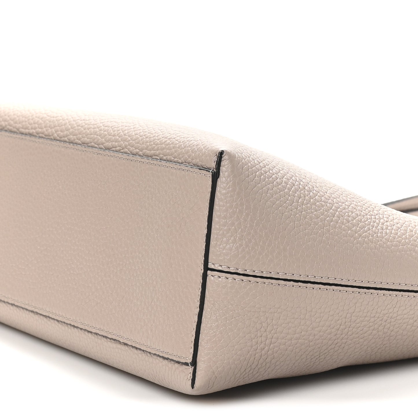 Grained Calfskin Small Rockstud Shoulder Tote Poudre