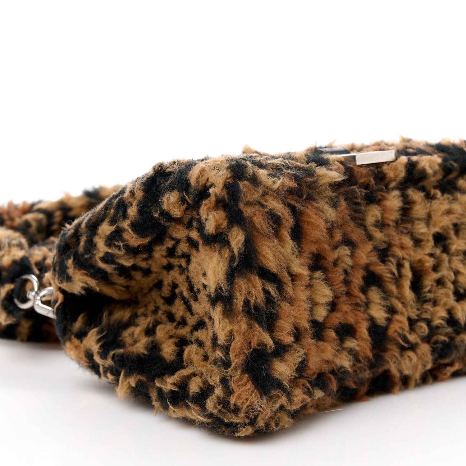 Balenciaga Fleece Leopard Print Small Hourglass Top Handle Bag Brown 10 of 11