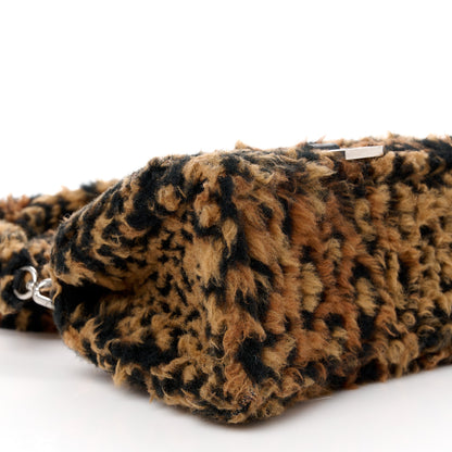 Balenciaga Fleece Leopard Print Small Hourglass Top Handle Bag Brown 10 of 11