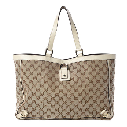 Gucci Monogram Large Abbey Tote Off White 1 of 9