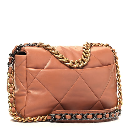 Chanel Lambskin Quilted Medium Chanel 19 Flap Brown 3 of 9