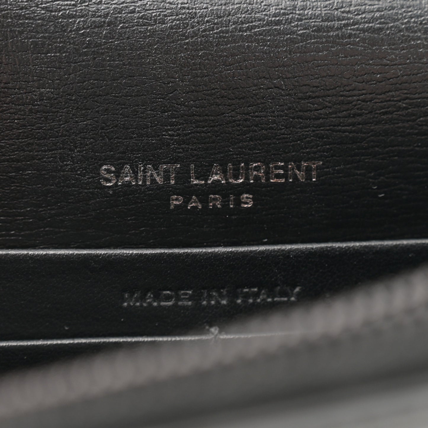Calfskin Monogram Sunset Chain Wallet Black