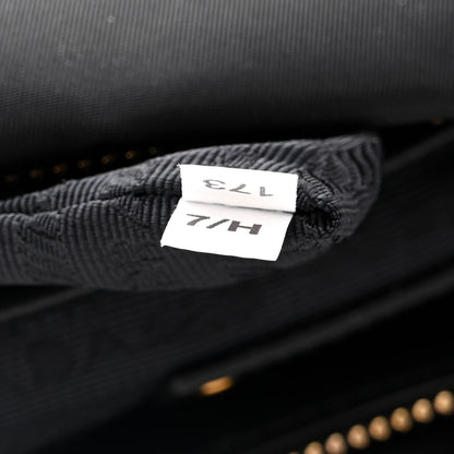 Prada Tessuto Nylon Soft Calfskin Shopping Satchel Black 7 of 10