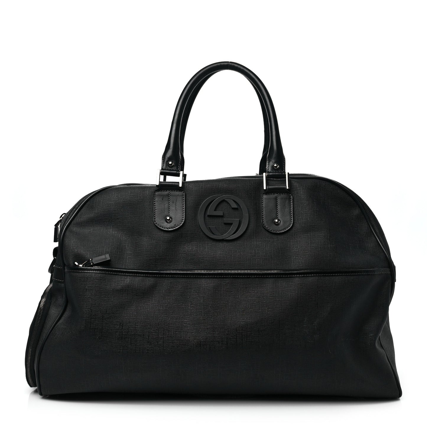 Coated Canvas Interlocking G Duffle Bag Black