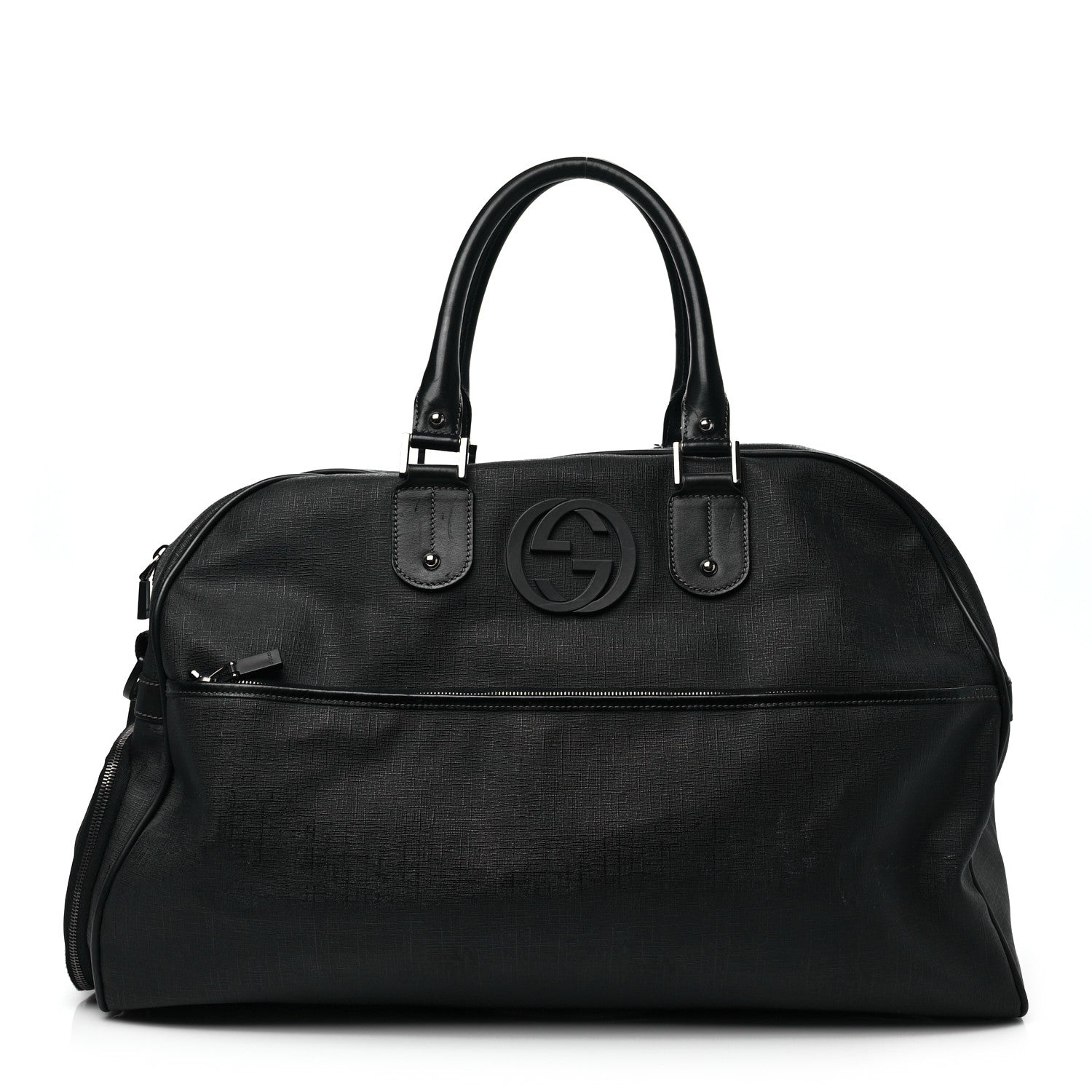 Gucci Coated Canvas Interlocking G Duffle Bag Black 1 of 16