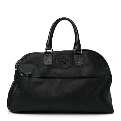 Gucci Coated Canvas Interlocking G Duffle Bag Black 1 of 16