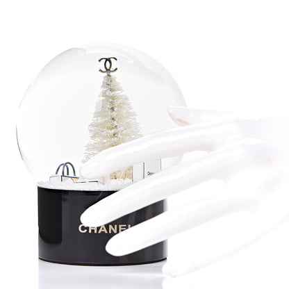 Chanel Glass Christmas Tree Shopping Bag Snow Globe 2 of 4