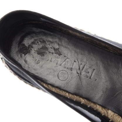 Chanel Mesh Grosgrain CC Espadrilles 38 Black 6 of 9