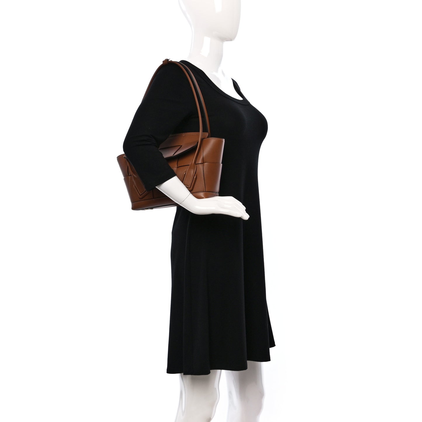 French Calfskin Maxi Intrecciato Arco 33 Wood