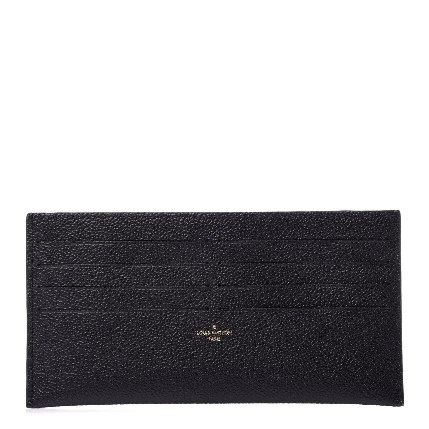 Calfskin Felicie Chain Wallet Card Holder Insert Black