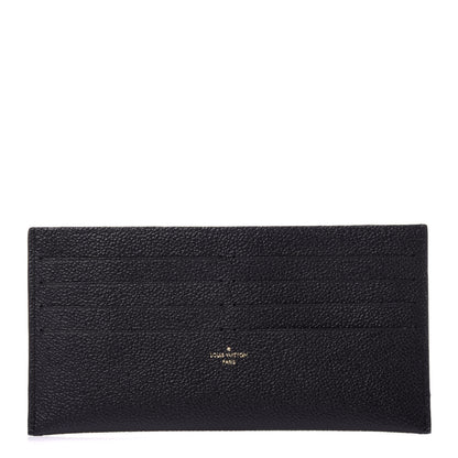Louis Vuitton Calfskin Felicie Chain Wallet Card Holder Insert Black 1 of 8
