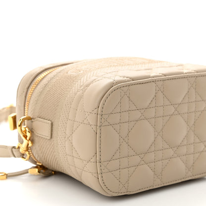Christian Dior Lambskin Cannage Small Diortravel Vanity Case Light Beige 9 of 10