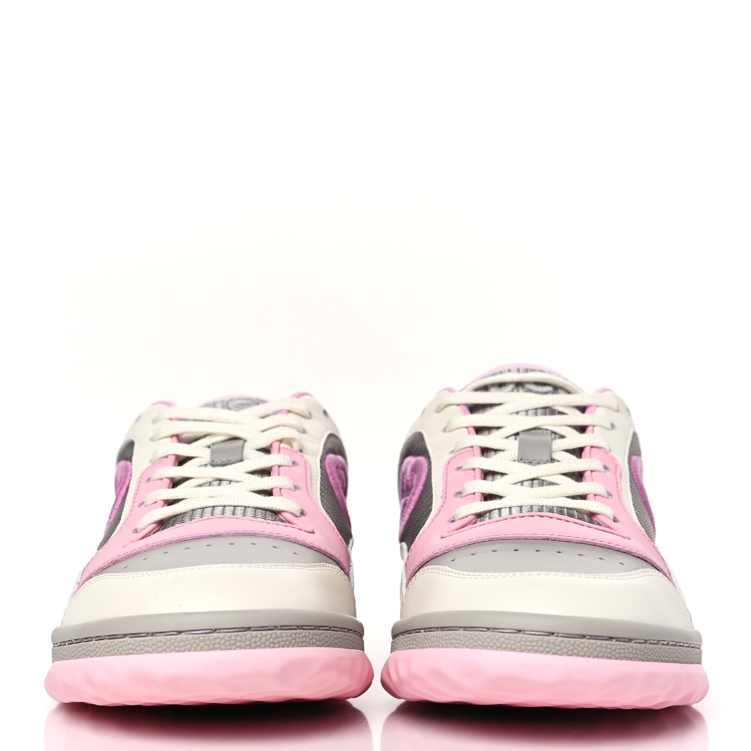 Gucci Dali Soft Calfskin Womens Mac80 Sneakers 37 Off White Grey Sky Light Rose 3 of 8