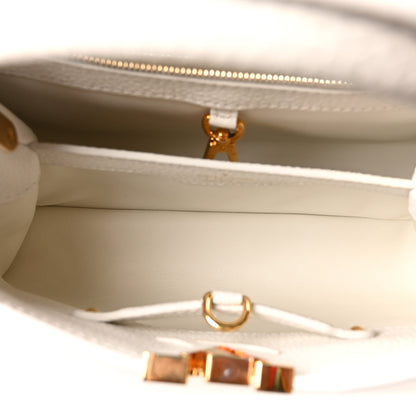 Louis Vuitton Taurillon Capucines BB Blanc Casse 5 of 9