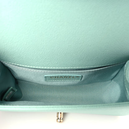Chanel Caviar Quilted Small Boy Flap Light Blue 5 of 9