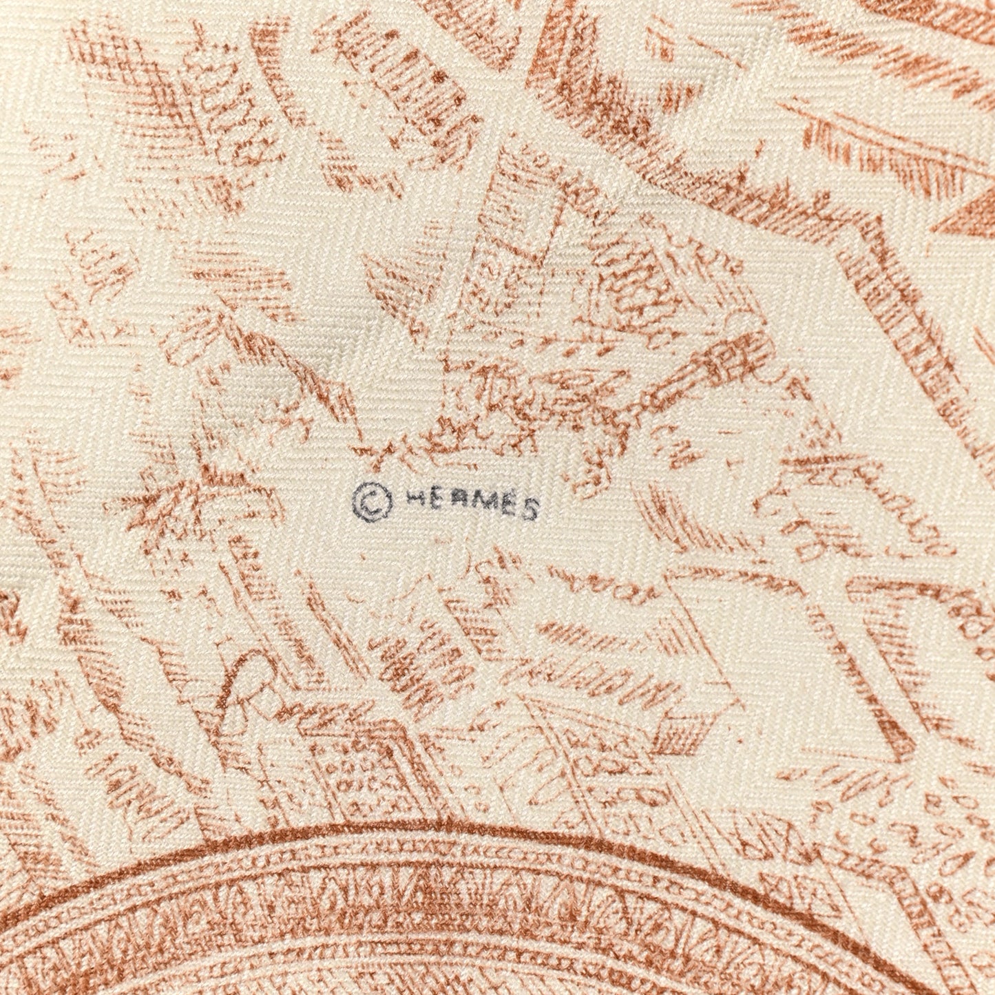 Cashmere Silk La Cite Cavaliere Shawl 140 Orange Naturel Brun