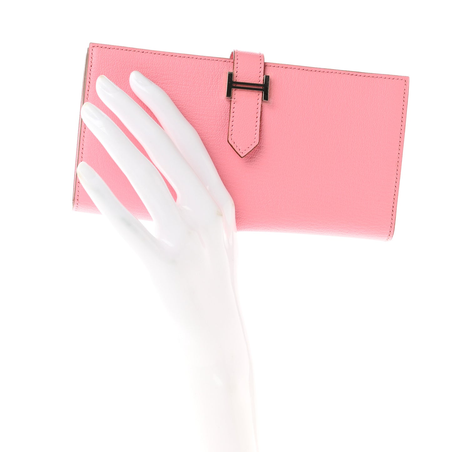 Chevre Mysore Bearn Gusset Wallet Rose Confetti