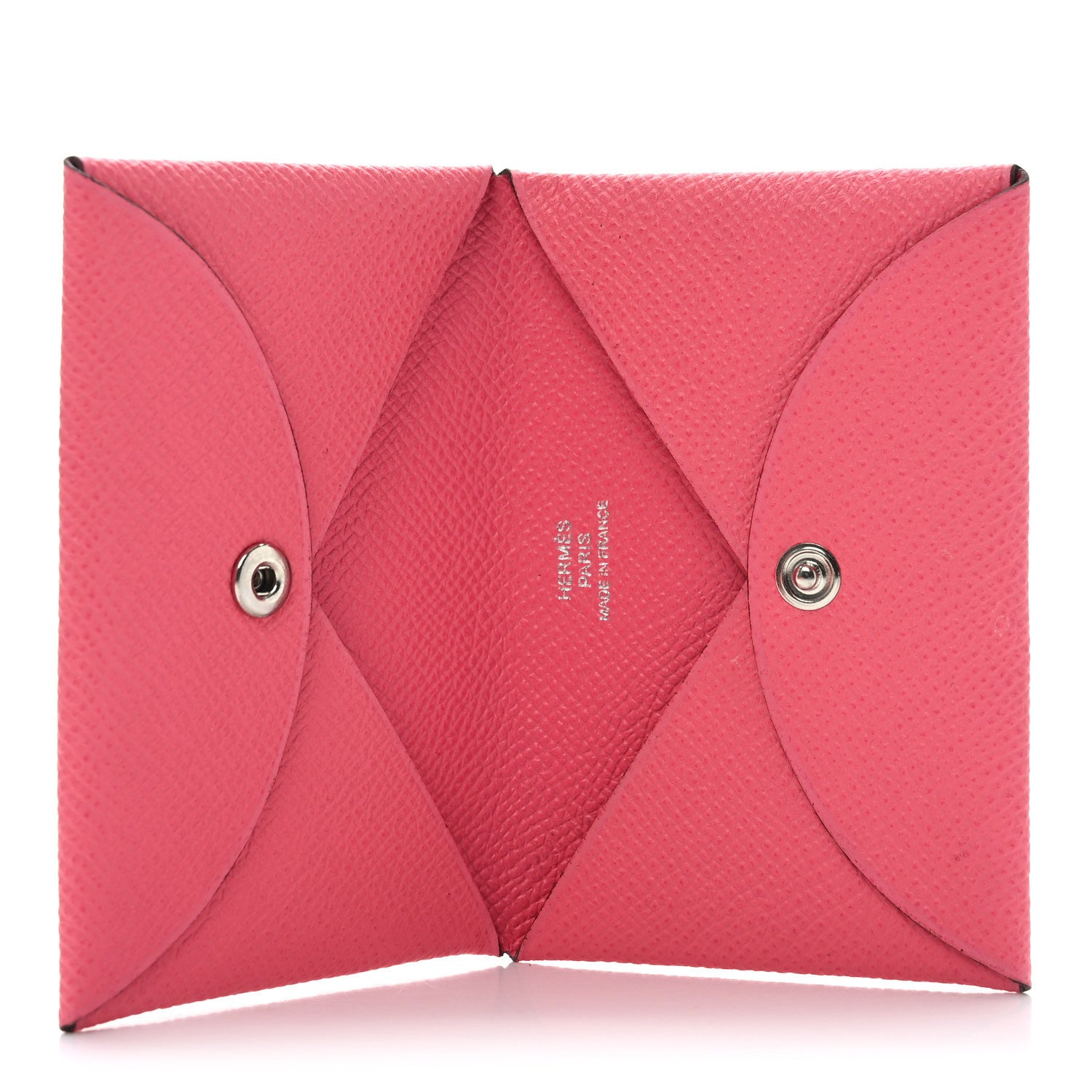Hermes Epsom Calvi Card Case Rose Azalee 5 of 9