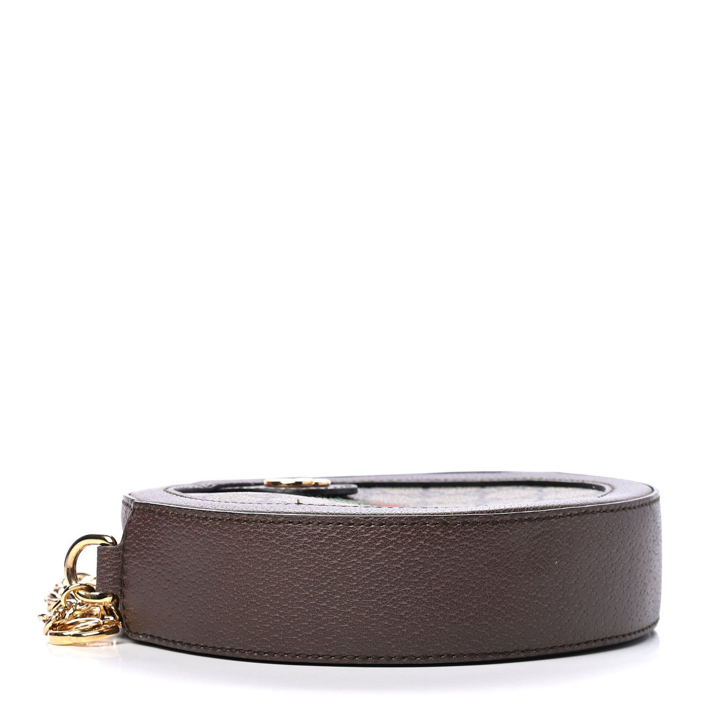 GG Supreme Monogram Web Mini Ophidia Round Shoulder Bag Brown