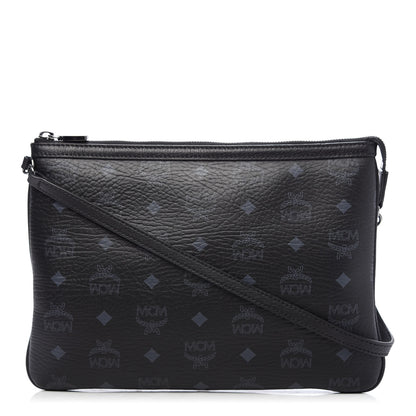 MCM Visetos Liz Shopper Tote Pouch Black 1 of 9