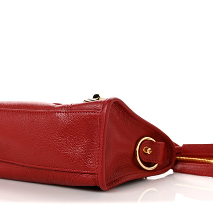 Balenciaga Chevre Gold Metallic Edge Hardware Mini City Rouge Groseille 9 of 9