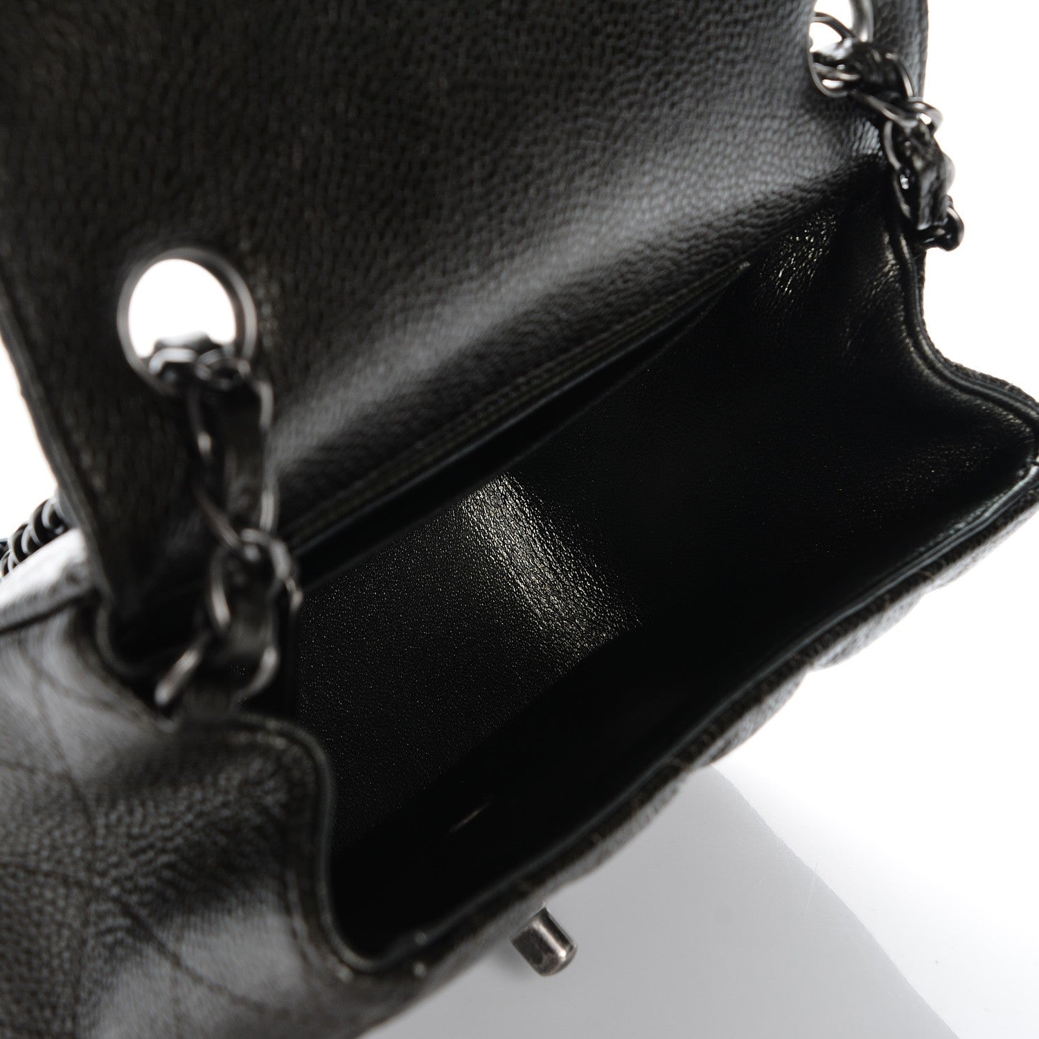 Chanel Caviar Quilted Mini Square Flap Dark Charcoal 5 of 8