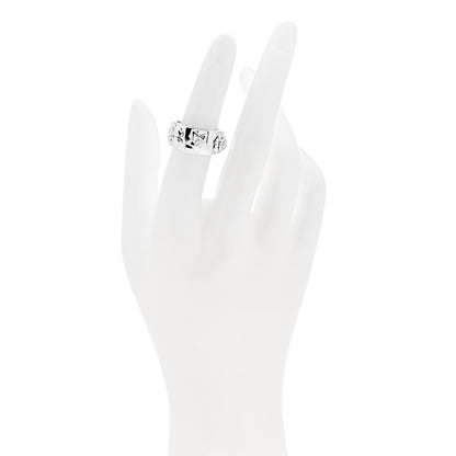 Chanel 18K White Gold Diamond 3 Symbols Ring 50 5.25 2 of 4