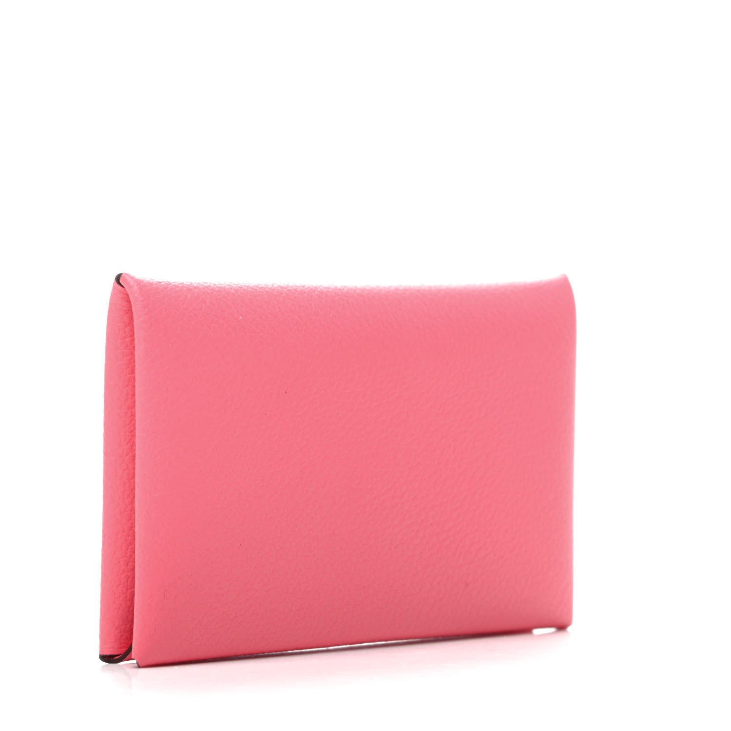 Hermes Evercolor Calvi Card Case Rose Azalee 3 of 7