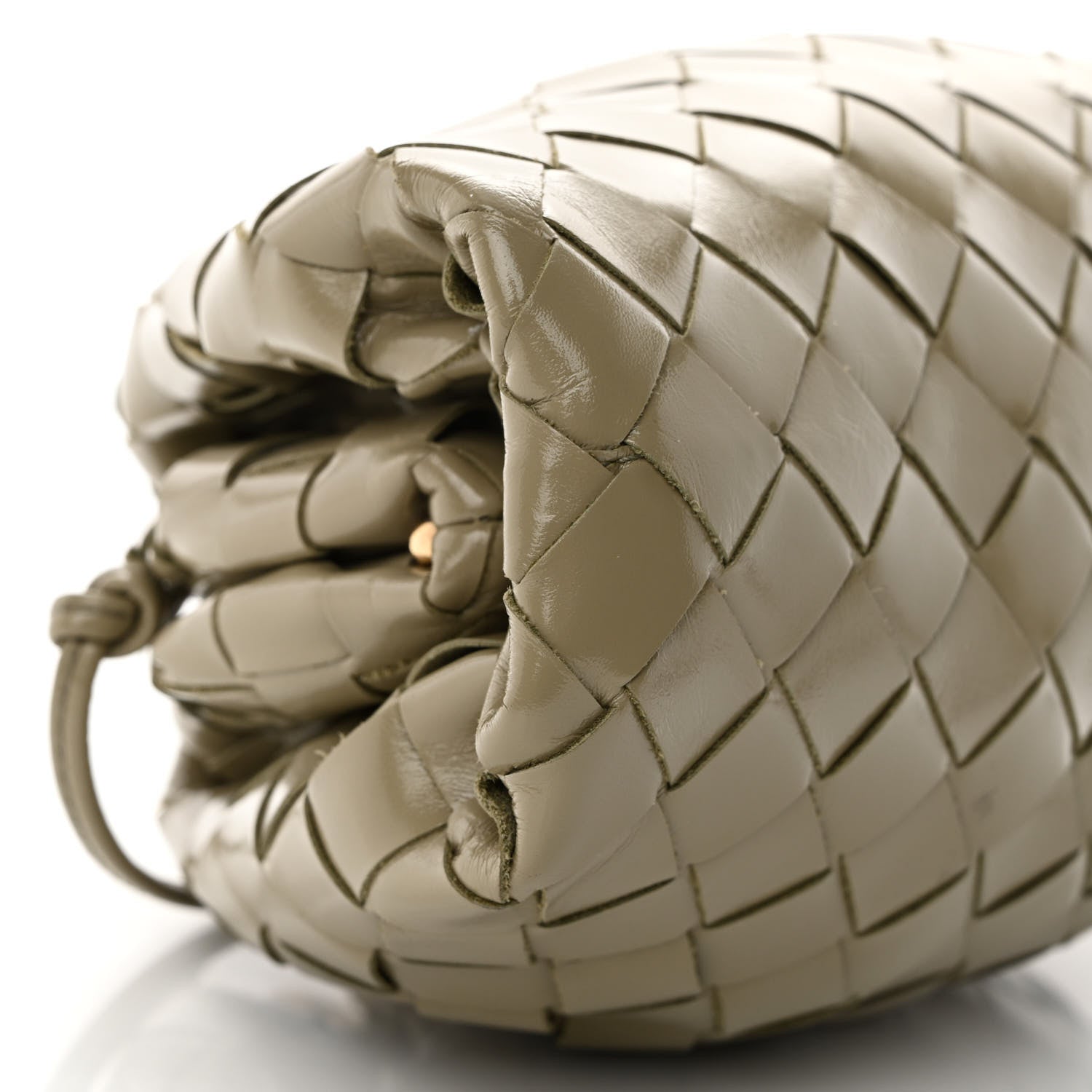 Bottega Veneta Patent Intrecciato The Mini Pouch Travertine 9 of 10