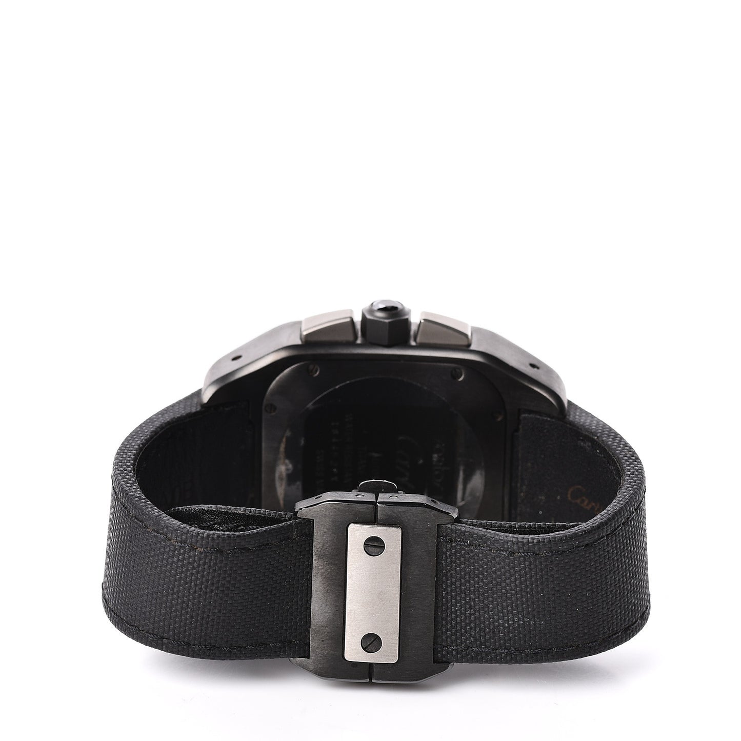 ADLC Titanium Nylon 41mm Santos 100 Chronograph Automatic Watch Black