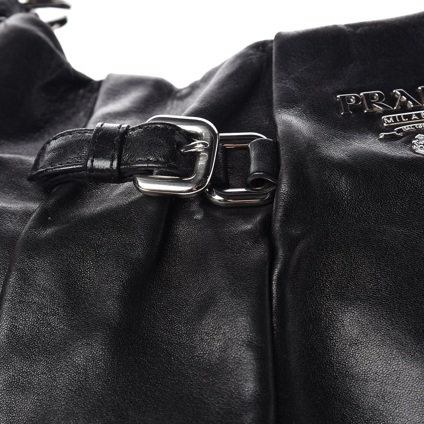 Soft Calf Pleated Hobo Black