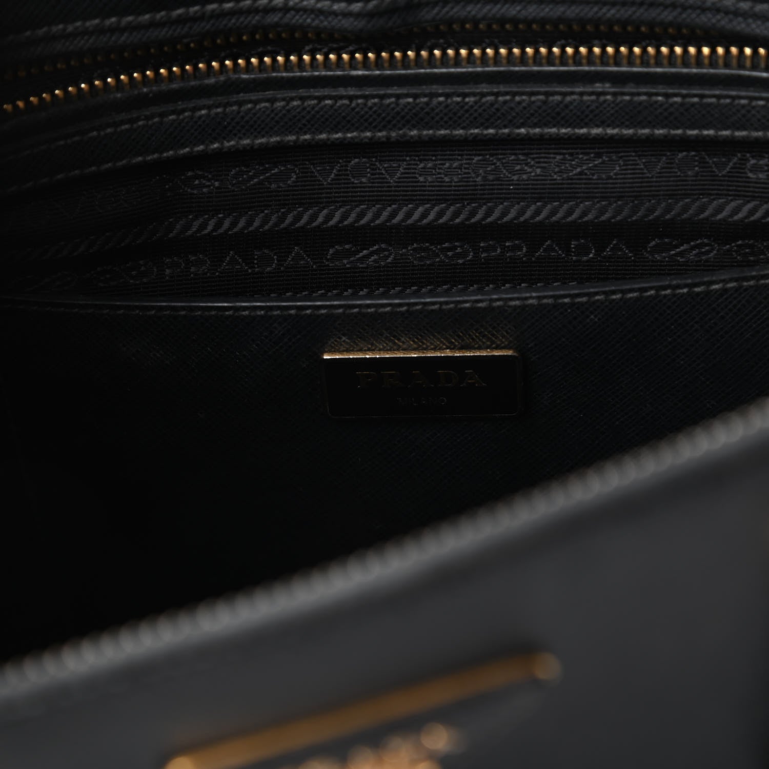 Prada Saffiano Medium Galleria Double Zip Tote Black 8 of 15
