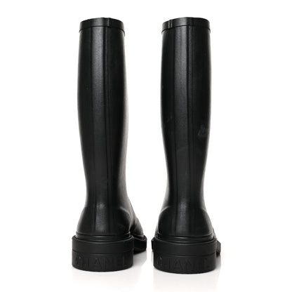Chanel Caoutchouk CC High Boots 37 Black 5 of 11